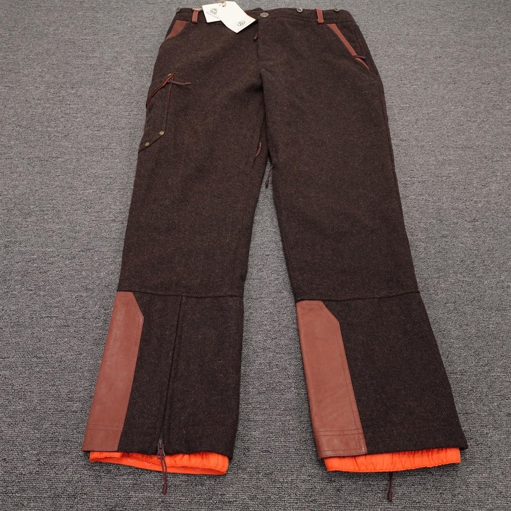Alps & Meters Snow Pants Mens Large Brown Alpine Winter Trouser Wool Ski